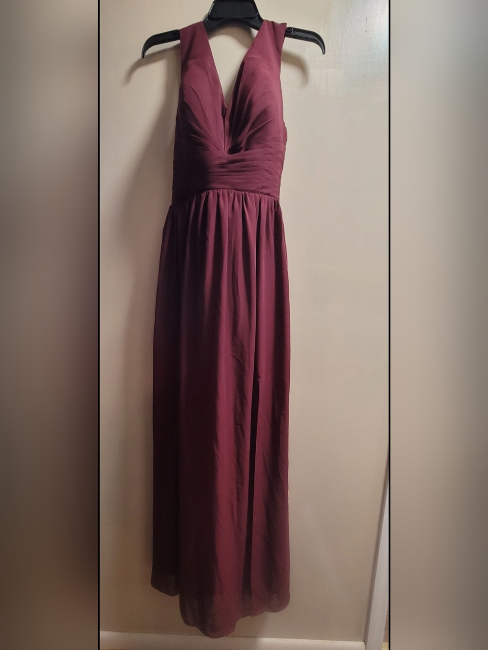Strapless Maxi Dress in Deep Burgundy for Women